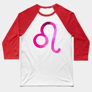 Pink Leo Symbol Baseball T-Shirt